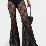 Demelza Set of Blazer Oversized and Trousers with Lace Floral