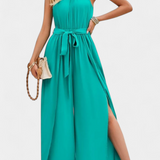 Nyree Jumpsuit Asymmetric with Cut-Out and Sleeve Tie