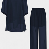 Kitty Two-Piece Set with Off-Shoulder and Silhouette Flowy