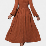 Faela Dress Midi of Office with Polka dots Suizos