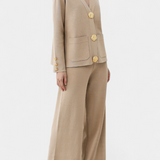 Aireen Set of Punto with Cárdigan and Wide-Leg Trousers