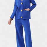 Aireen Set of Punto with Cárdigan and Wide-Leg Trousers
