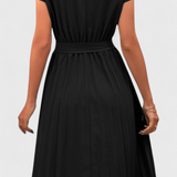 Luxie Dress Midi Elegant of Fabric Lightweight and Cut Flowy