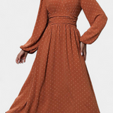 Faela Dress Midi of Office with Polka dots Suizos