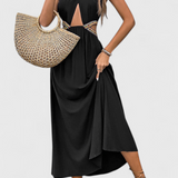 Sorina Dress Midi Halter with Cortes
