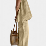 Lía Set for summer with Top loose and Trousers Flowy
