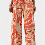 Senda Wide-Leg Trousers Printed Abstracto
