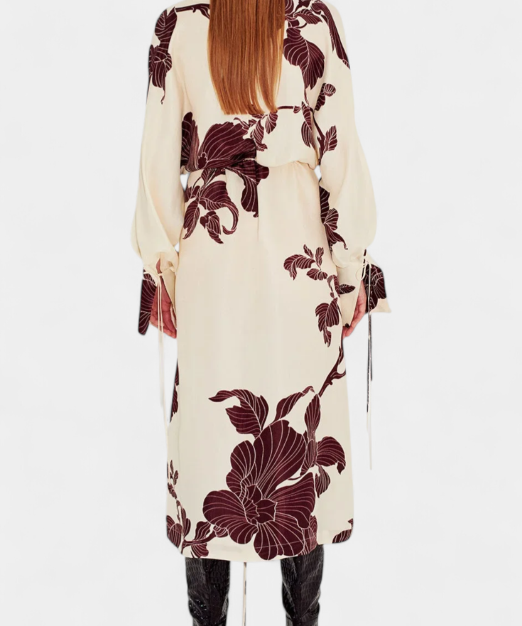 Claribel Dress Kimono Printed Origami