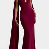 Faffienia Dress Maxi with halter neckline and Cut in Shape of Llave