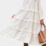 Jada Dress Sudadera with Ruffles and Silhouette Casual-Chic