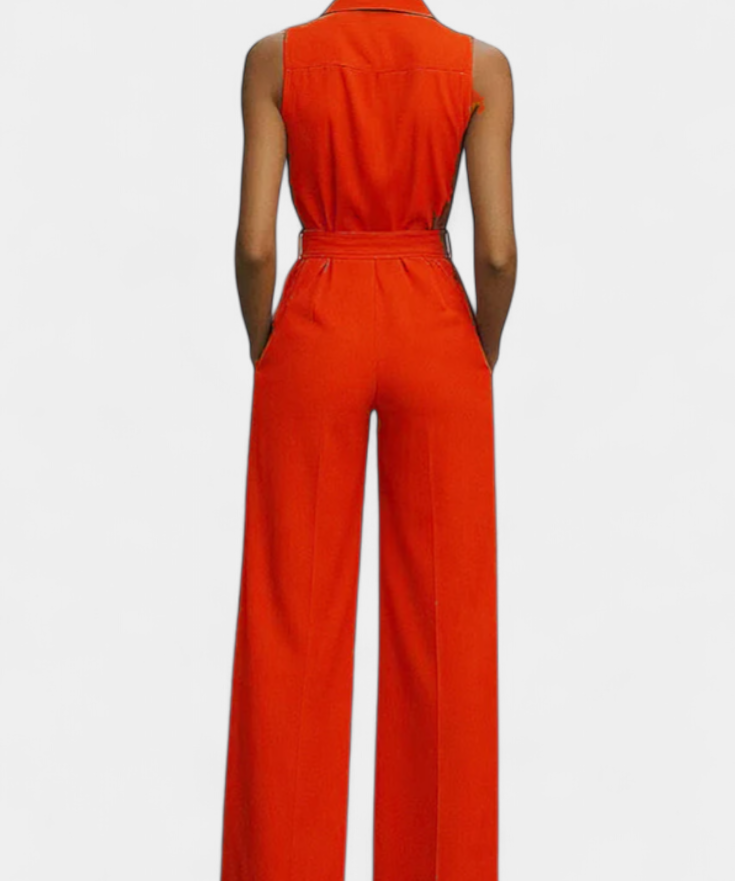 Ariella Mono Casual Wide-Leg with Solapa and High-Waisted