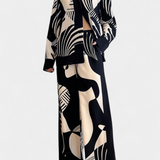 Basilisa Set Wide-Leg Printed of Grafiti