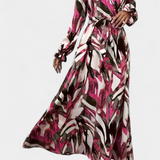Basel Dress Long of Long-Sleeve with V-neckline