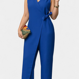 Zoe Jumpsuit Elegant with V-neckline and Belt Adjustable
