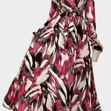 Basel Dress Long of Long-Sleeve with V-neckline