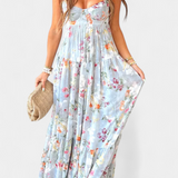 Neha Dress Floral with Back Open and Straps Thin