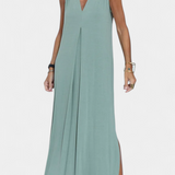 Felisa Dress Maxi Sleeveless in Color Liso and Silhouette Elegant