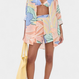 Lumina Set Tropical with Shirt Holgada and Shorts of High-Waisted