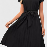 Luxie Dress Midi Elegant of Fabric Lightweight and Cut Flowy