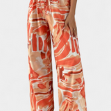 Senda Wide-Leg Trousers Printed Abstracto