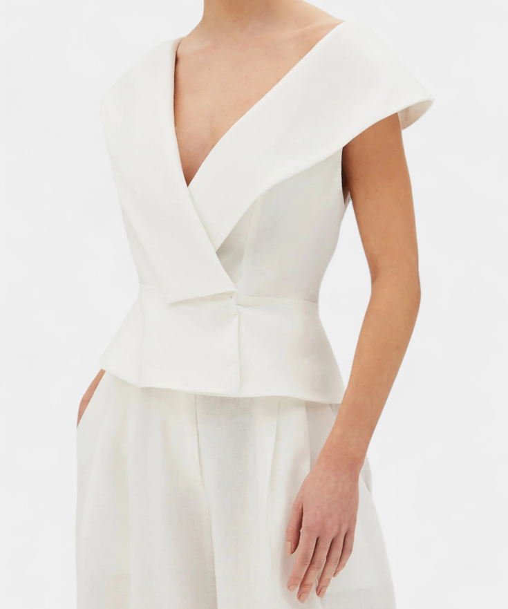 Hayden Set Top Asymmetric and Trousers Palazzo