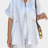 Lani Set Relaxed with a Shirt and Trousers in Cotton and Linen