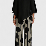 Aleida Set Asymmetric with Top and Trousers Print