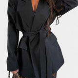 Demelza Set of Blazer Oversized and Trousers with Lace Floral