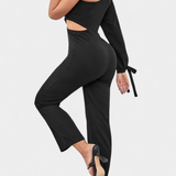 Sahar Jumpsuit Asymmetric with Cut-Out and Long-Sleeve Anudada