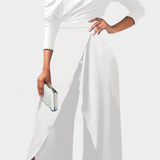 Brina Jumpsuit Long Tie Dye with Off-Shoulder and wide-leg with Slit
