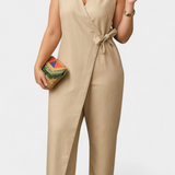 Zoe Jumpsuit Elegant with V-neckline and Belt Adjustable