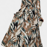 Basel Dress Long of Long-Sleeve with V-neckline