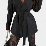 Demelza Set of Blazer Oversized and Trousers with Lace Floral