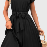 Luxie Dress Midi Elegant of Fabric Lightweight and Cut Flowy