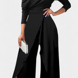 Brina Jumpsuit Long Tie Dye with Off-Shoulder and wide-leg with Slit