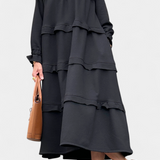 Jada Dress Sudadera with Ruffles and Silhouette Casual-Chic