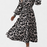 Nerin Dress A-Line of Leopardo with Waist Adjustable