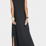Felisa Dress Maxi Sleeveless in Color Liso and Silhouette Elegant