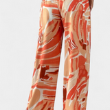 Senda Wide-Leg Trousers Printed Abstracto