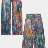 Rana Trousers Vaqueros Wide-Leg Printed Artistic