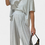 Trista Set Casual with a Top Soft and Wide-Leg Trousers