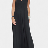 Felisa Dress Maxi Sleeveless in Color Liso and Silhouette Elegant