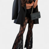 Demelza Set of Blazer Oversized and Trousers with Lace Floral