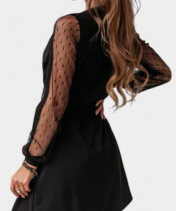 Calandra Dress Mini Elegant with Neckline Sophisticated and Silhouette Flattering