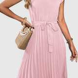 Luxie Dress Midi Elegant of Fabric Lightweight and Cut Flowy