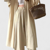 Suella Set Casual of two-piece with Cardigan Long and Side Slit