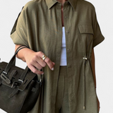 Lani Set Relaxed with a Shirt and Trousers in Cotton and Linen