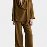 Sue Blazer Set with Lapel and Trousers matching