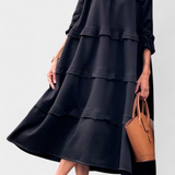 Jada Dress Sudadera with Ruffles and Silhouette Casual-Chic