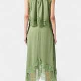 Coralena Skirt Set Midi with Lace with Hem Asymmetric